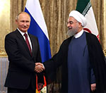 ولادیمیر پوتین با رهبر و رئیس جمهور ایران دیدار کرد